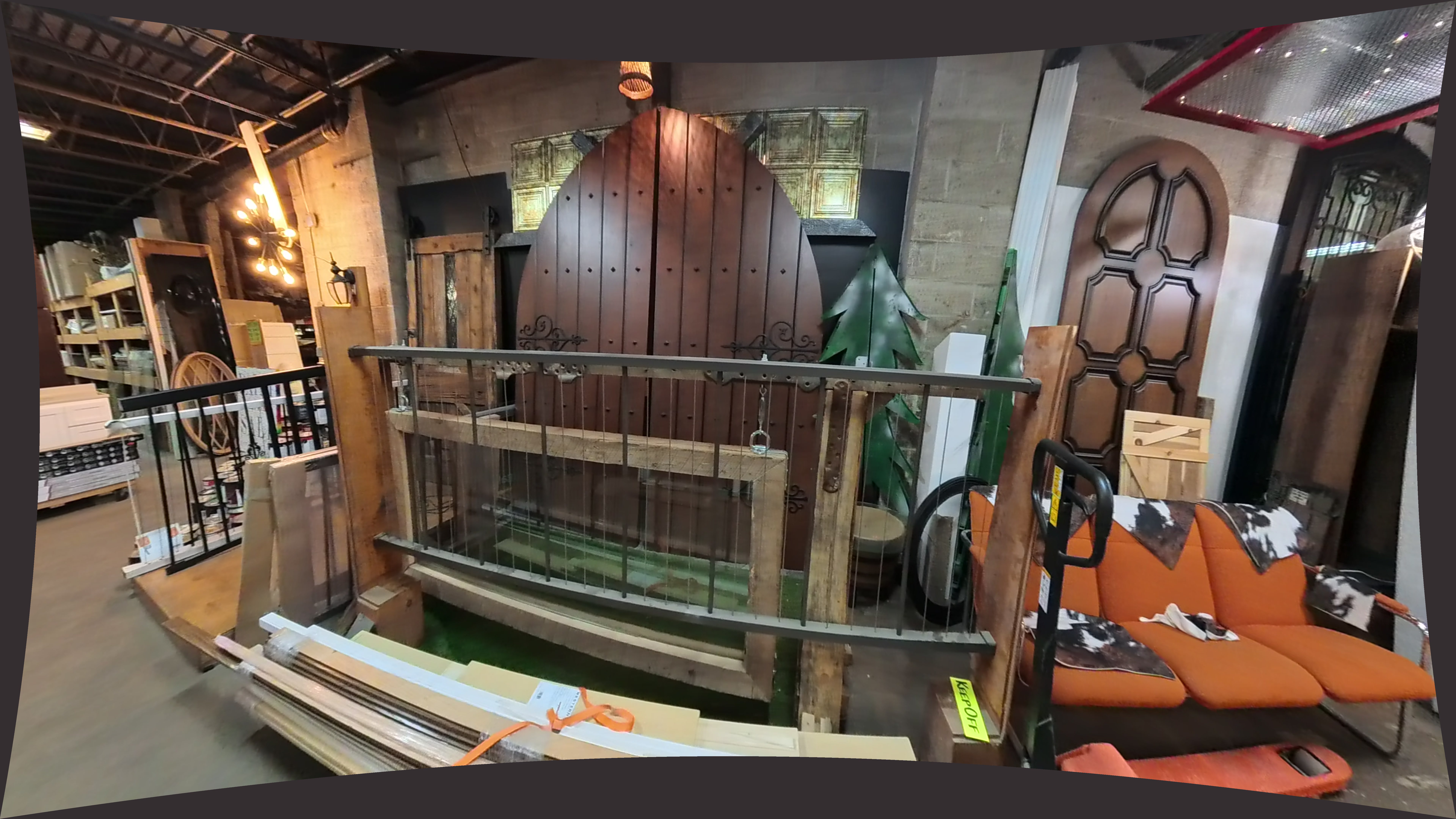 Trex Metal Railing Section With Glass Panels