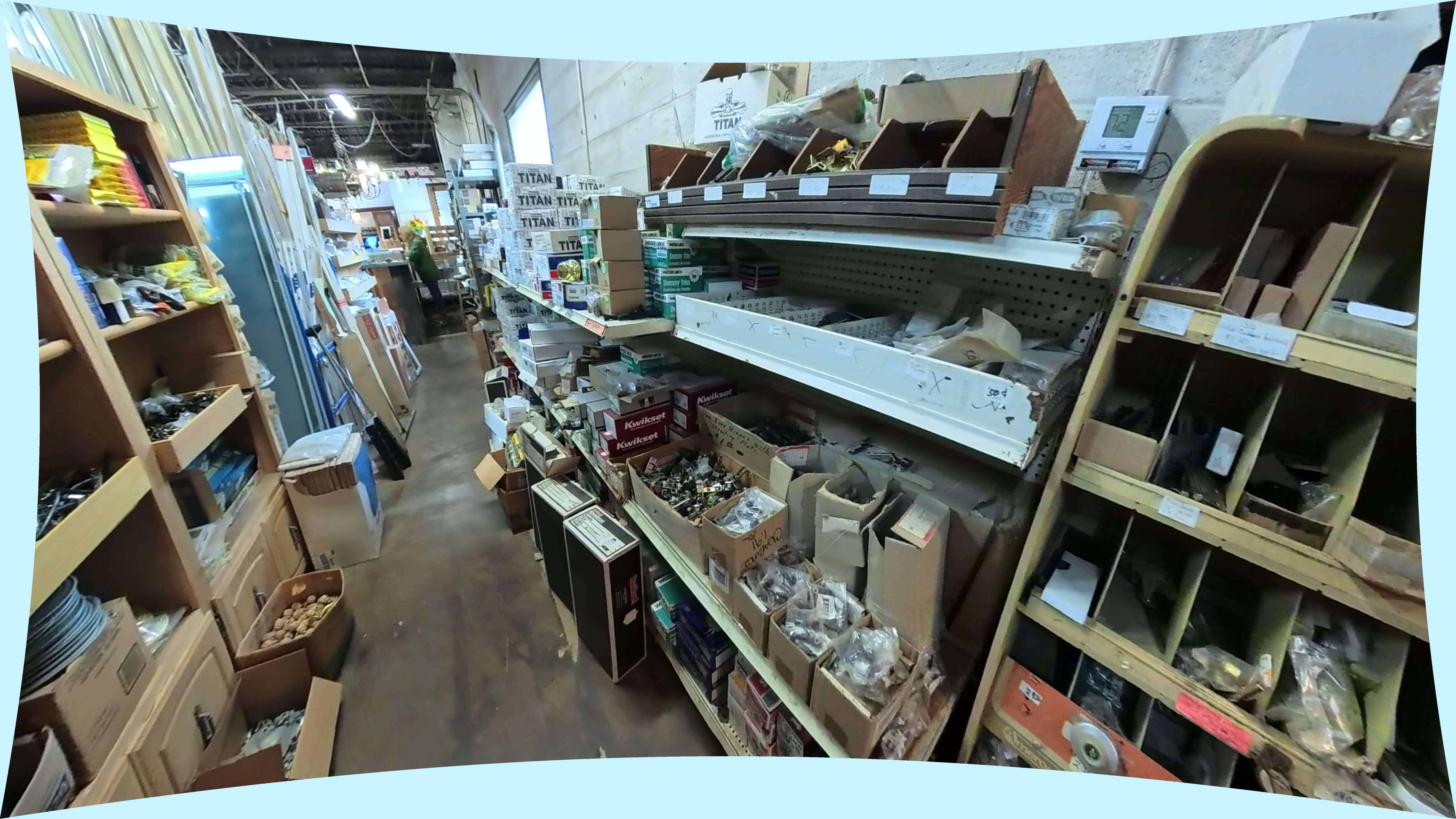 Amerock Assorted Cabinet Hardware And Hinges In Wooden Cubbies