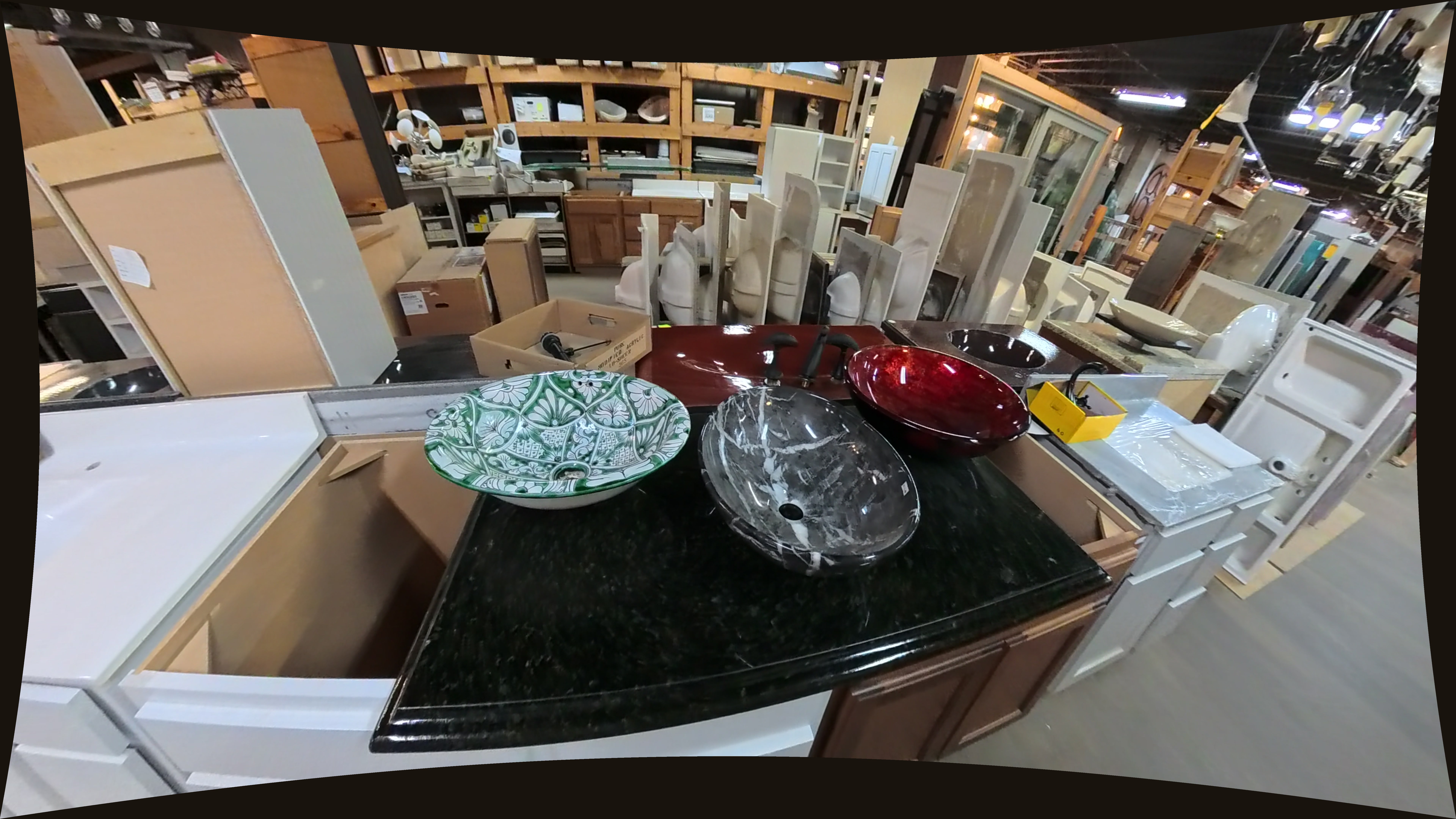 Newport Brass Red Glass Vessel Sink view 2