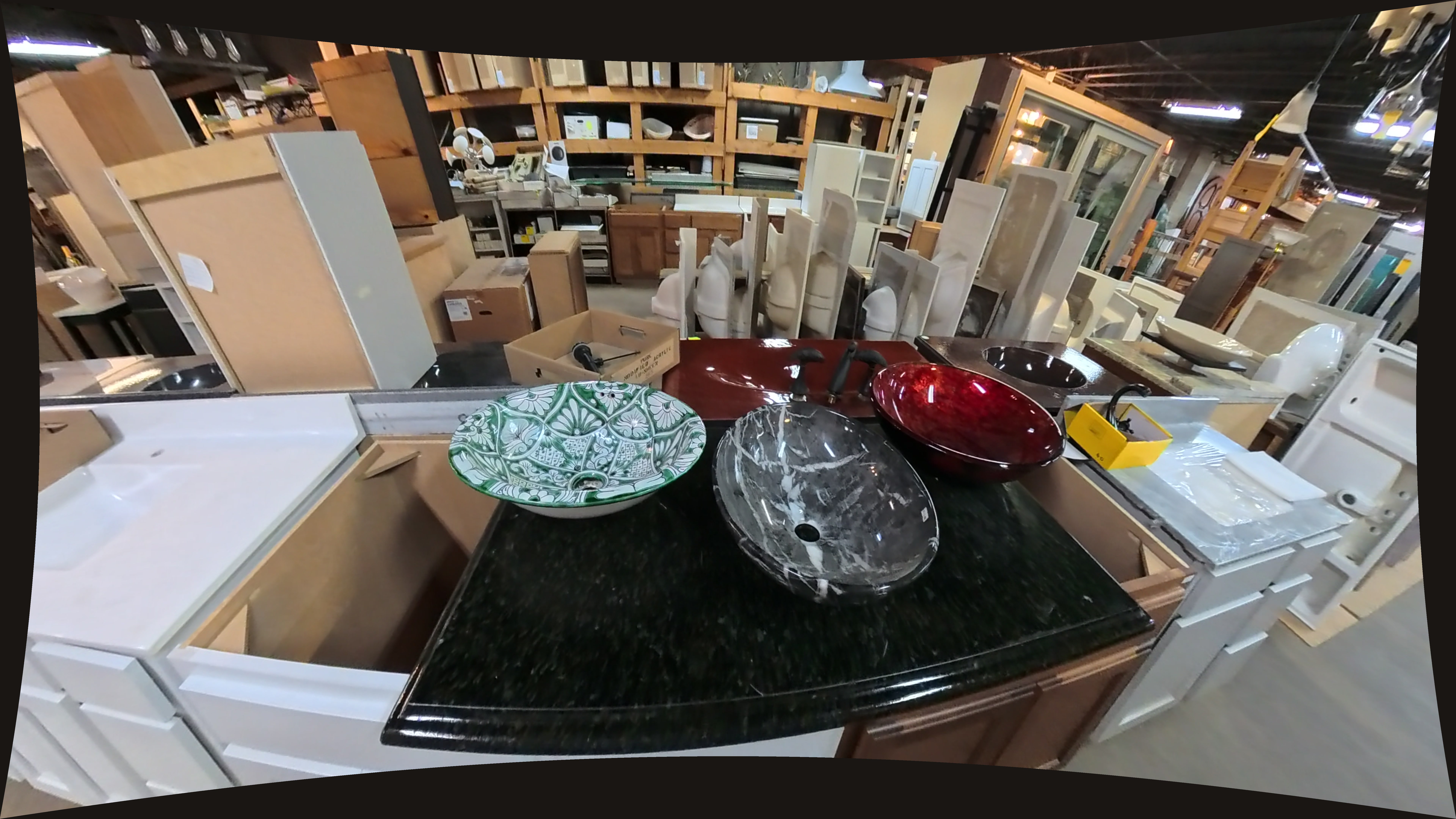 White Ceramic Sink Basins, Stacked
