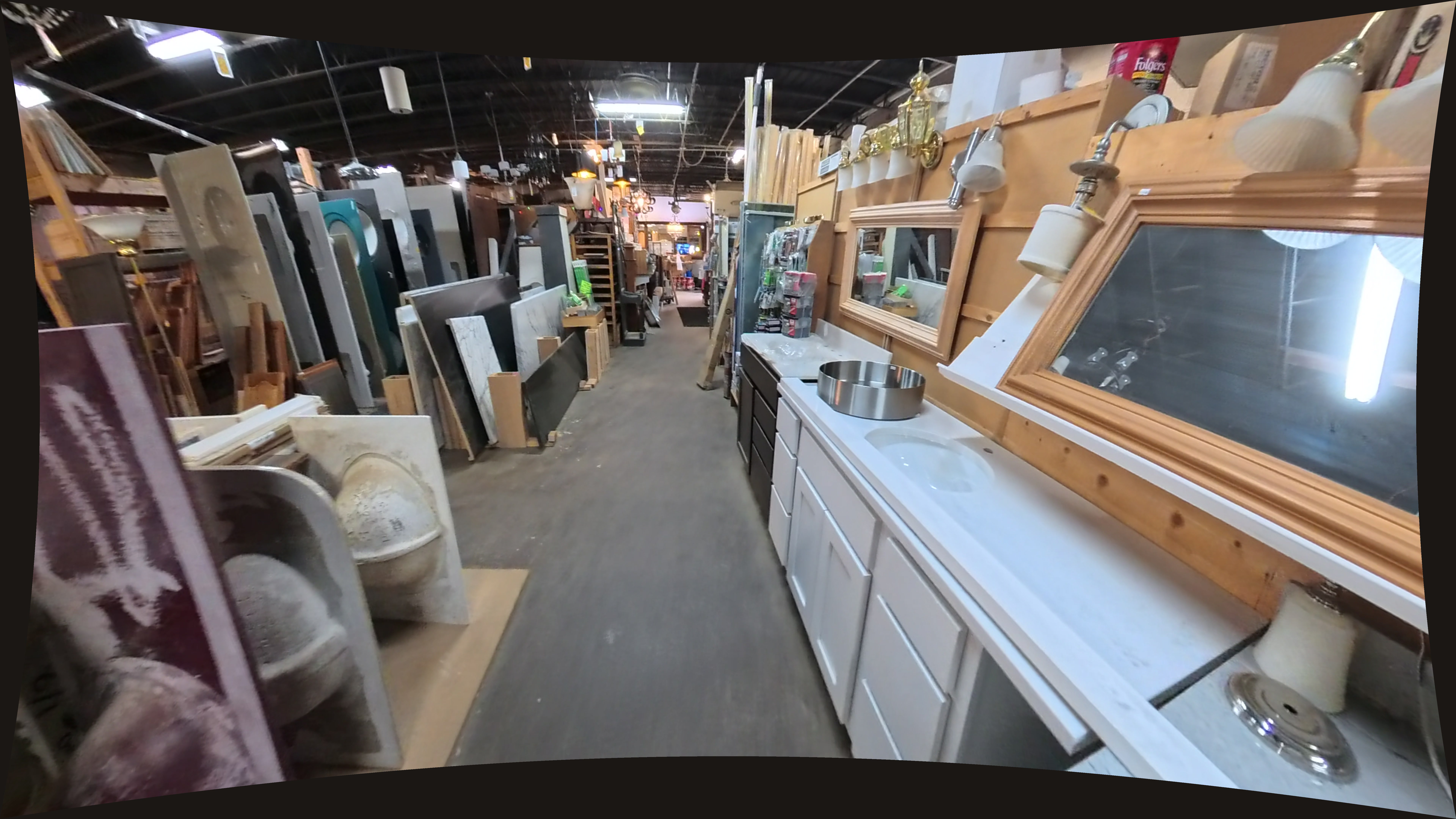Large Wood-framed Vanity Mirror