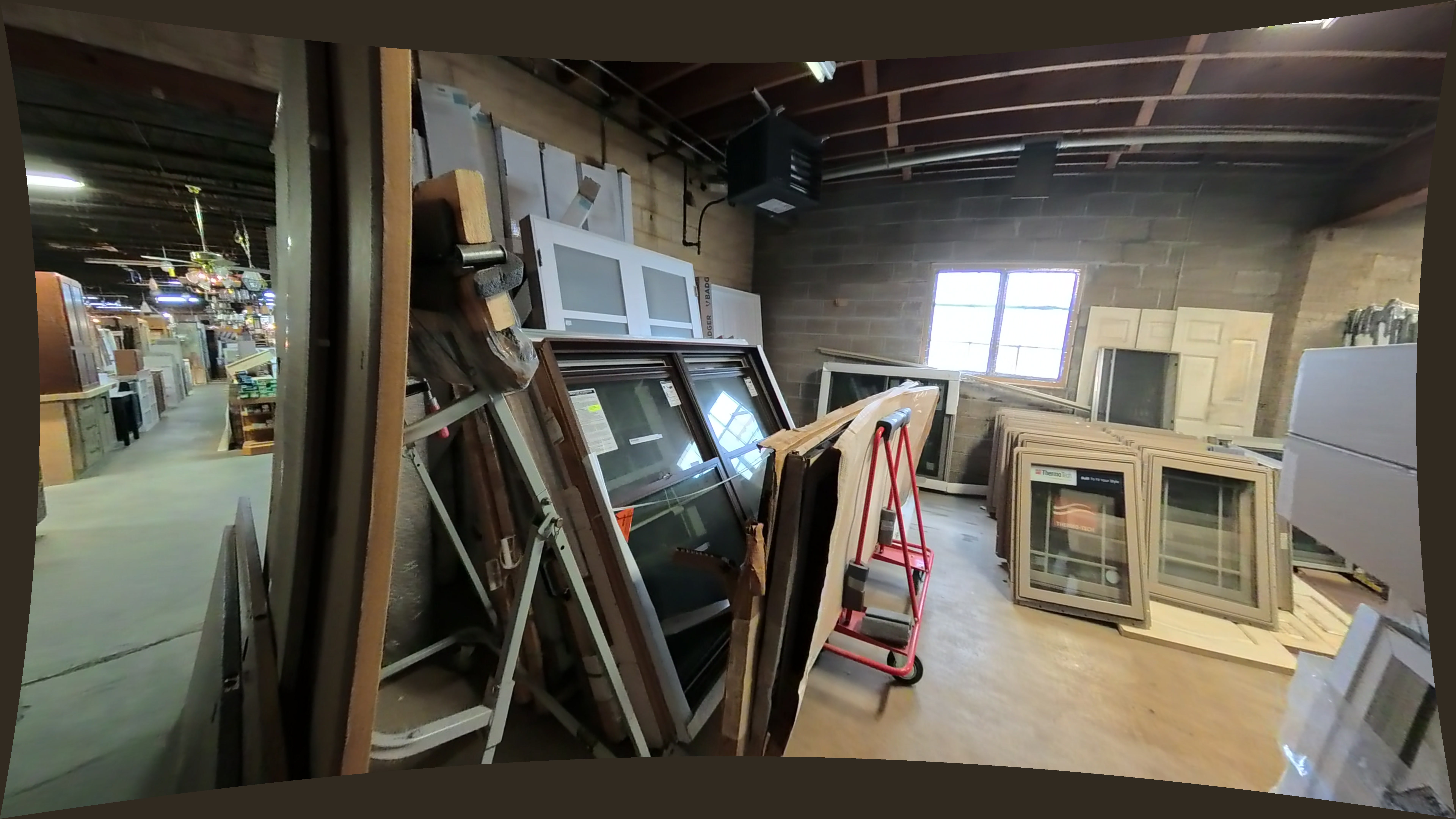 Flat Wood Panels On Rolling Cart