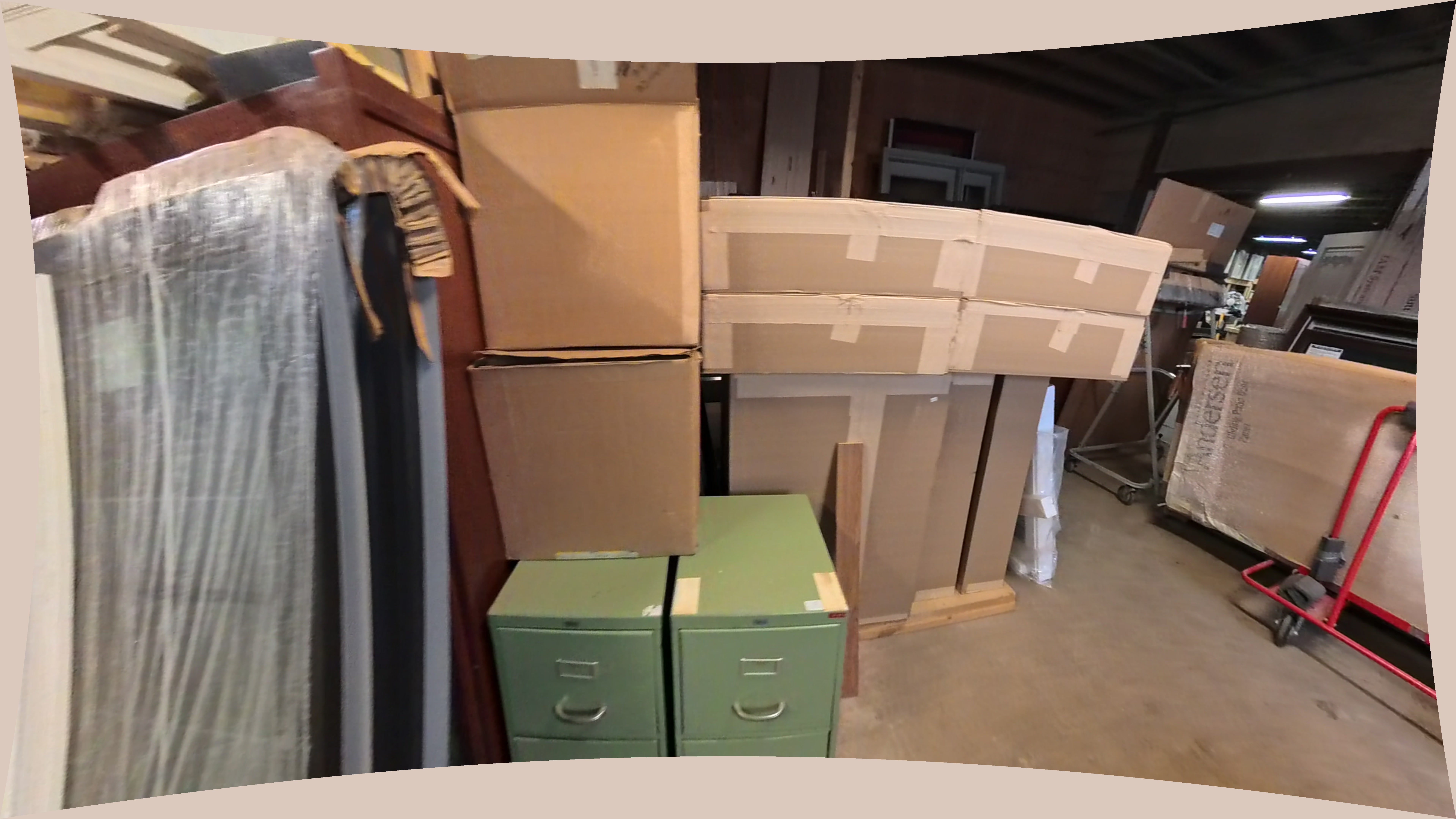 DG Moulding Flat-packed Building Materials In Tall Cardboard Boxes