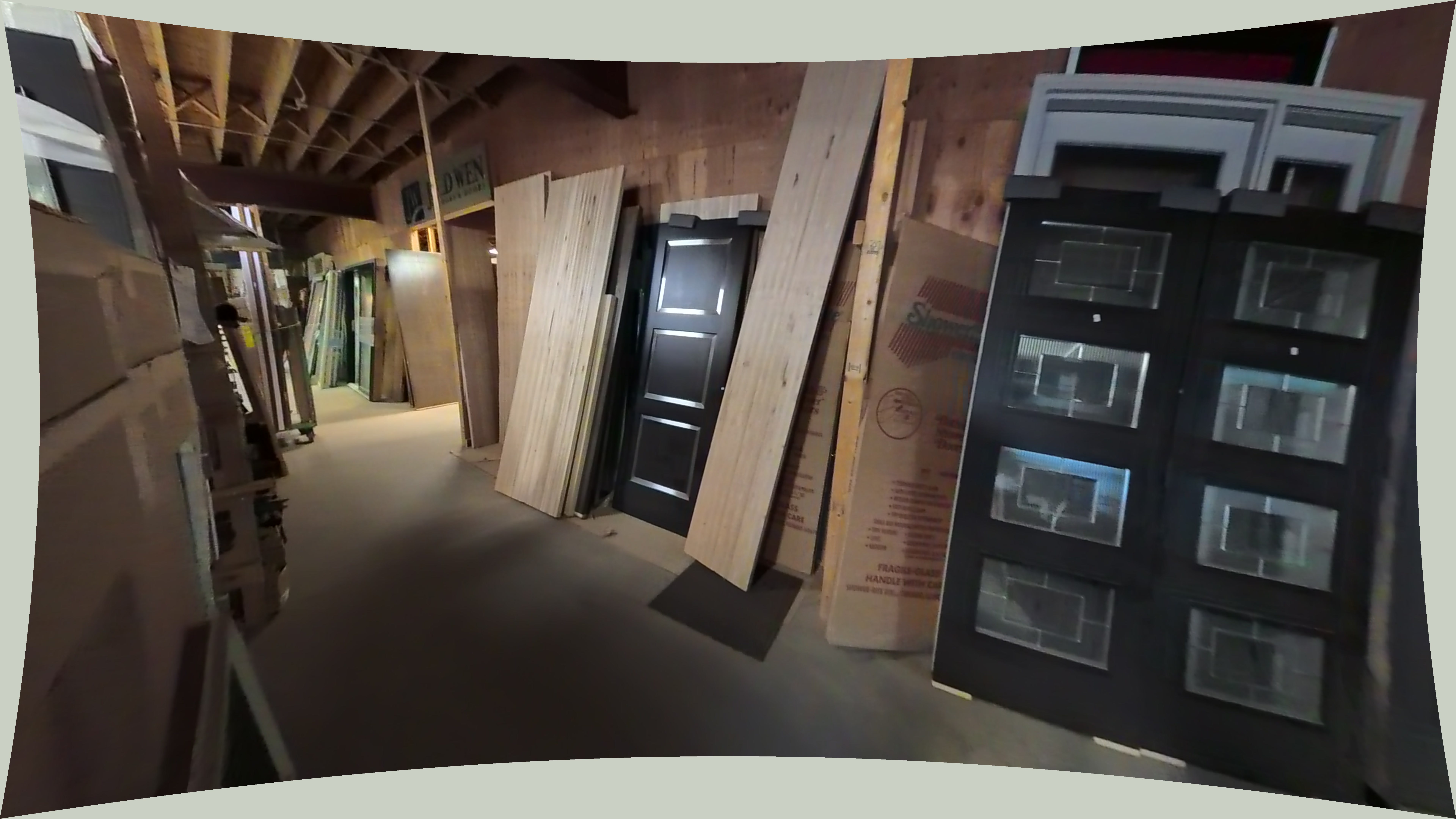 Western Building Products Shower Door In Cardboard Packaging