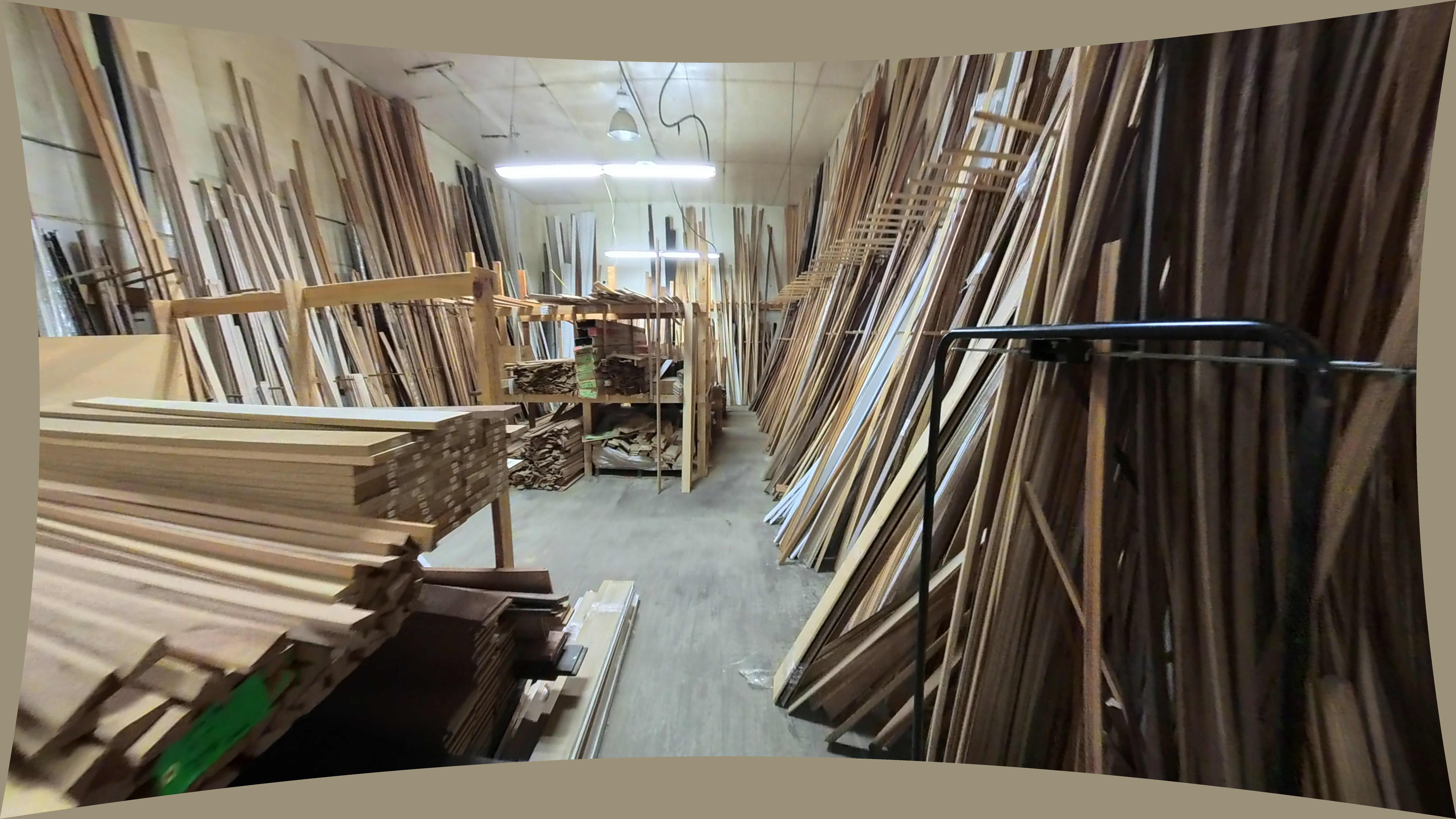 Vertically Stacked Wood Trim Boards, Right Side