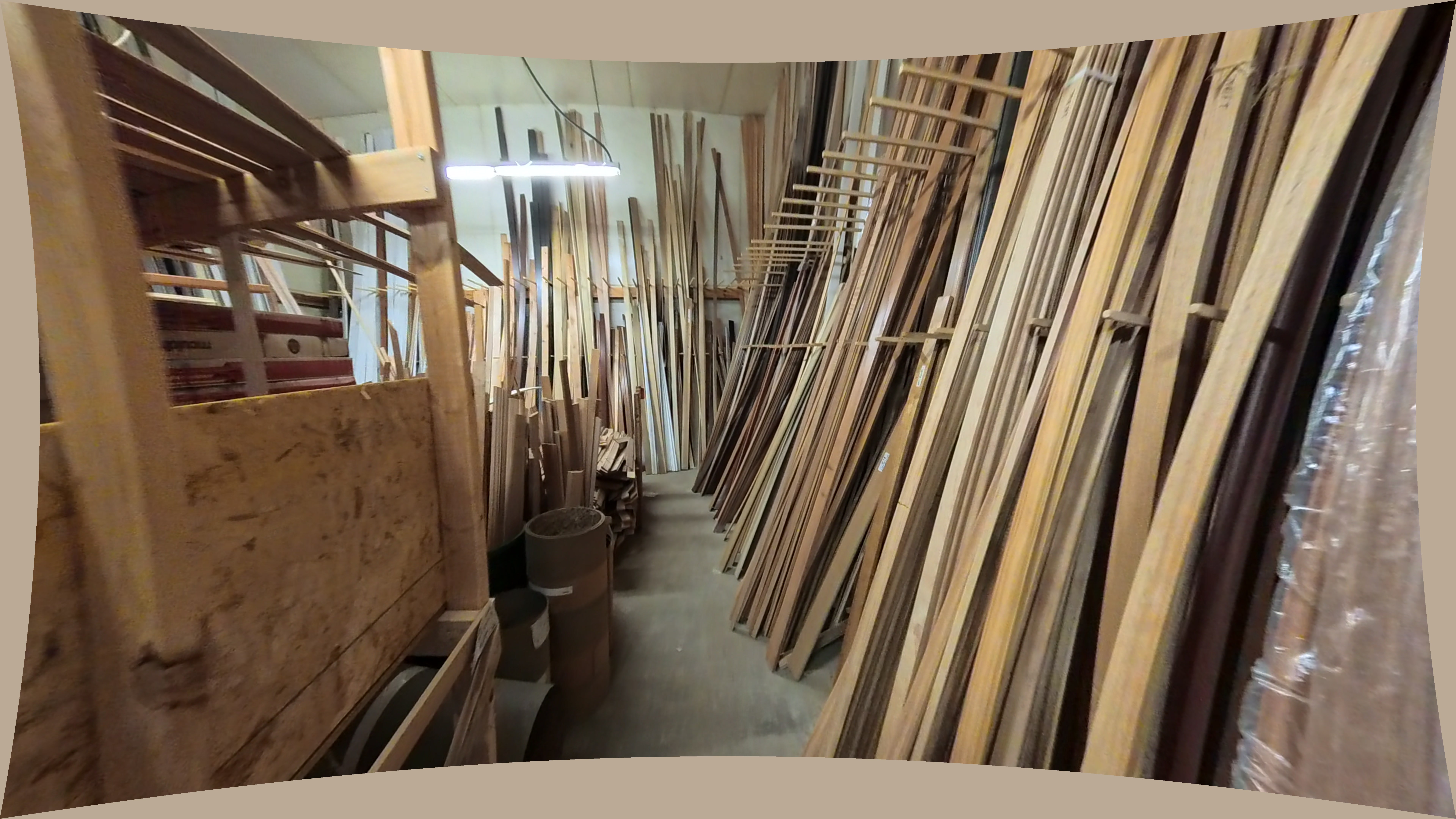 Assorted Dark Wood Trim Molding, Right Racks