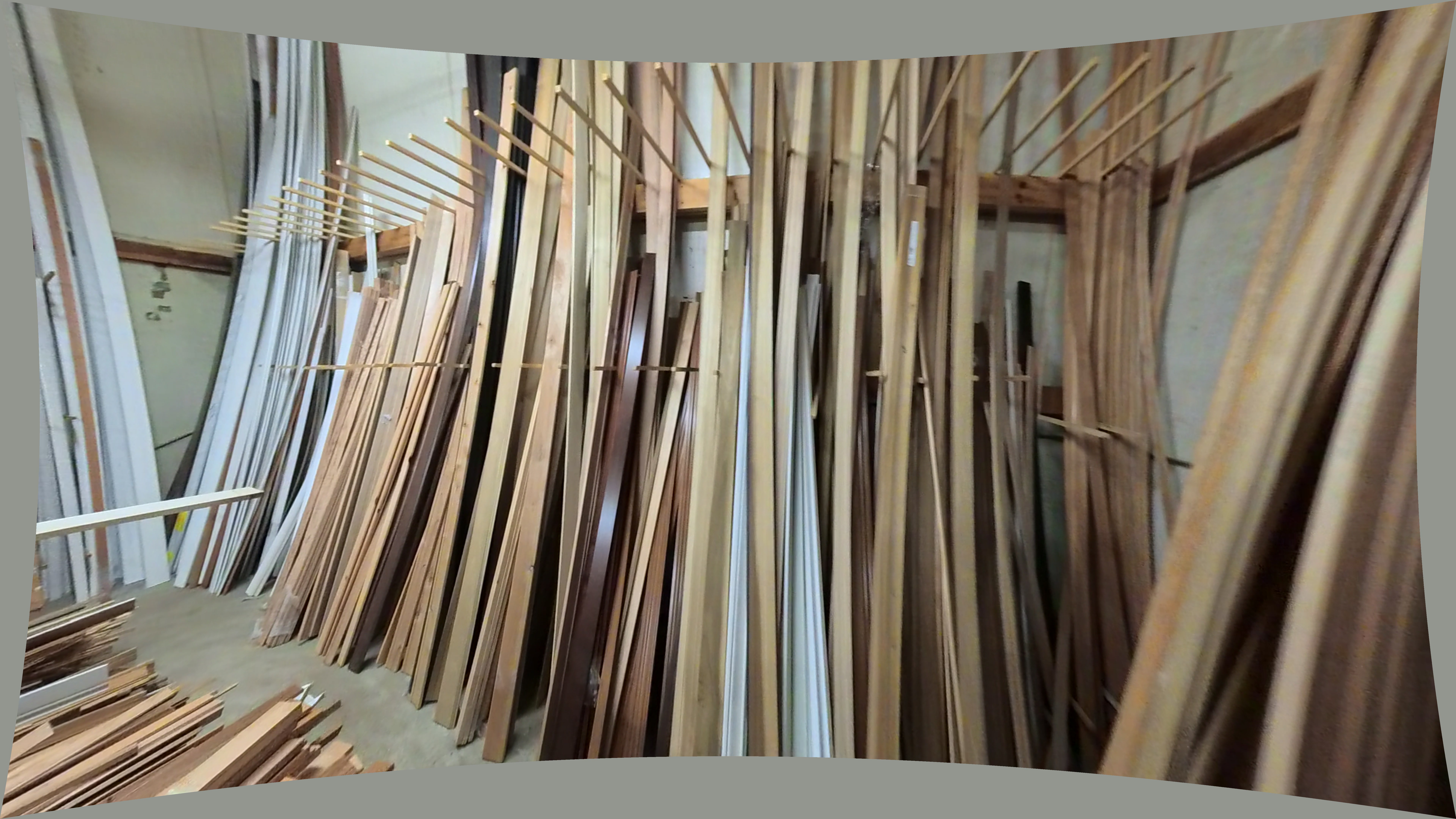 Mixed Wood And White Molding Profiles, Vertical Stack