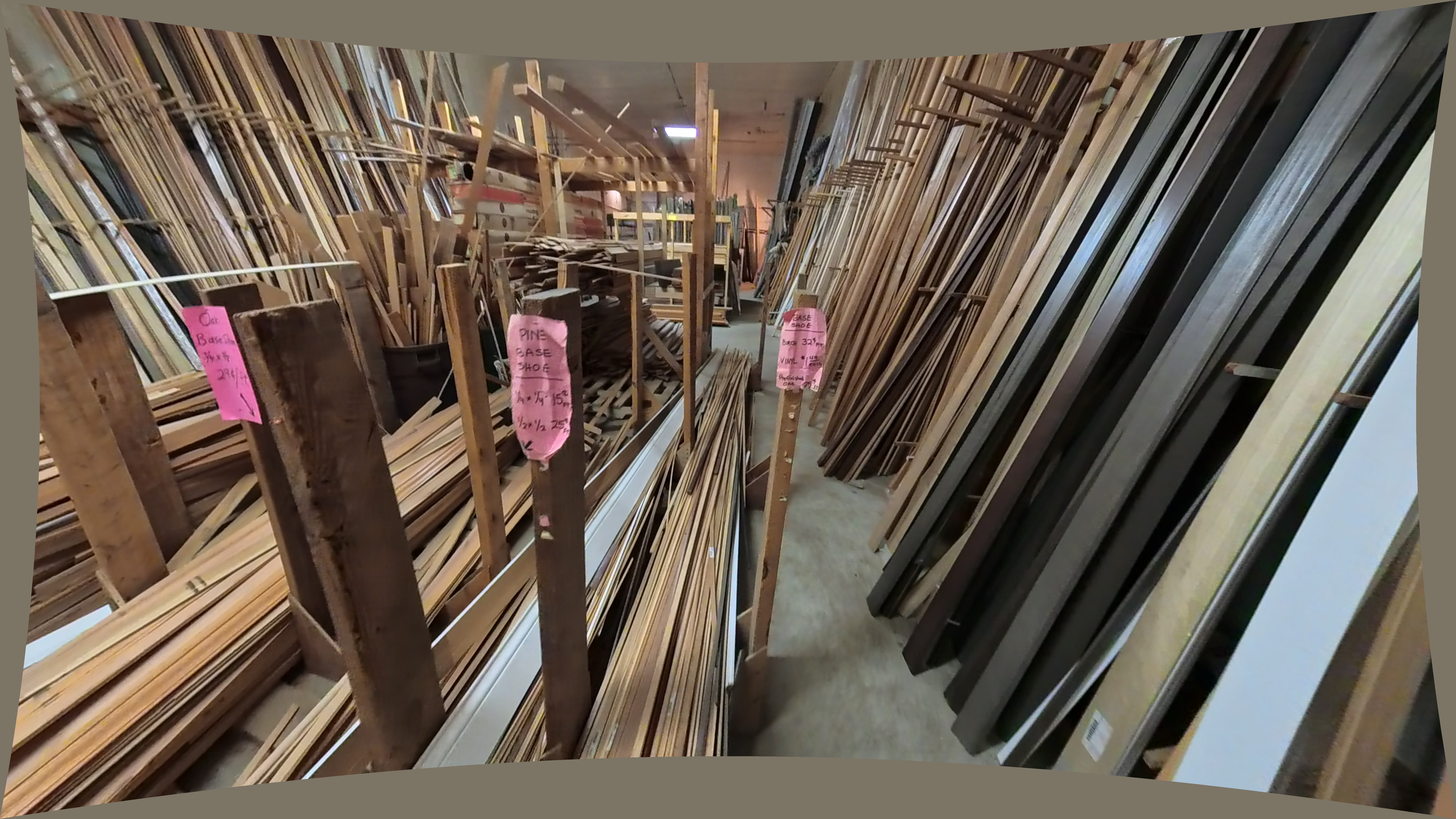 Assorted Vertical Wood Molding Profiles