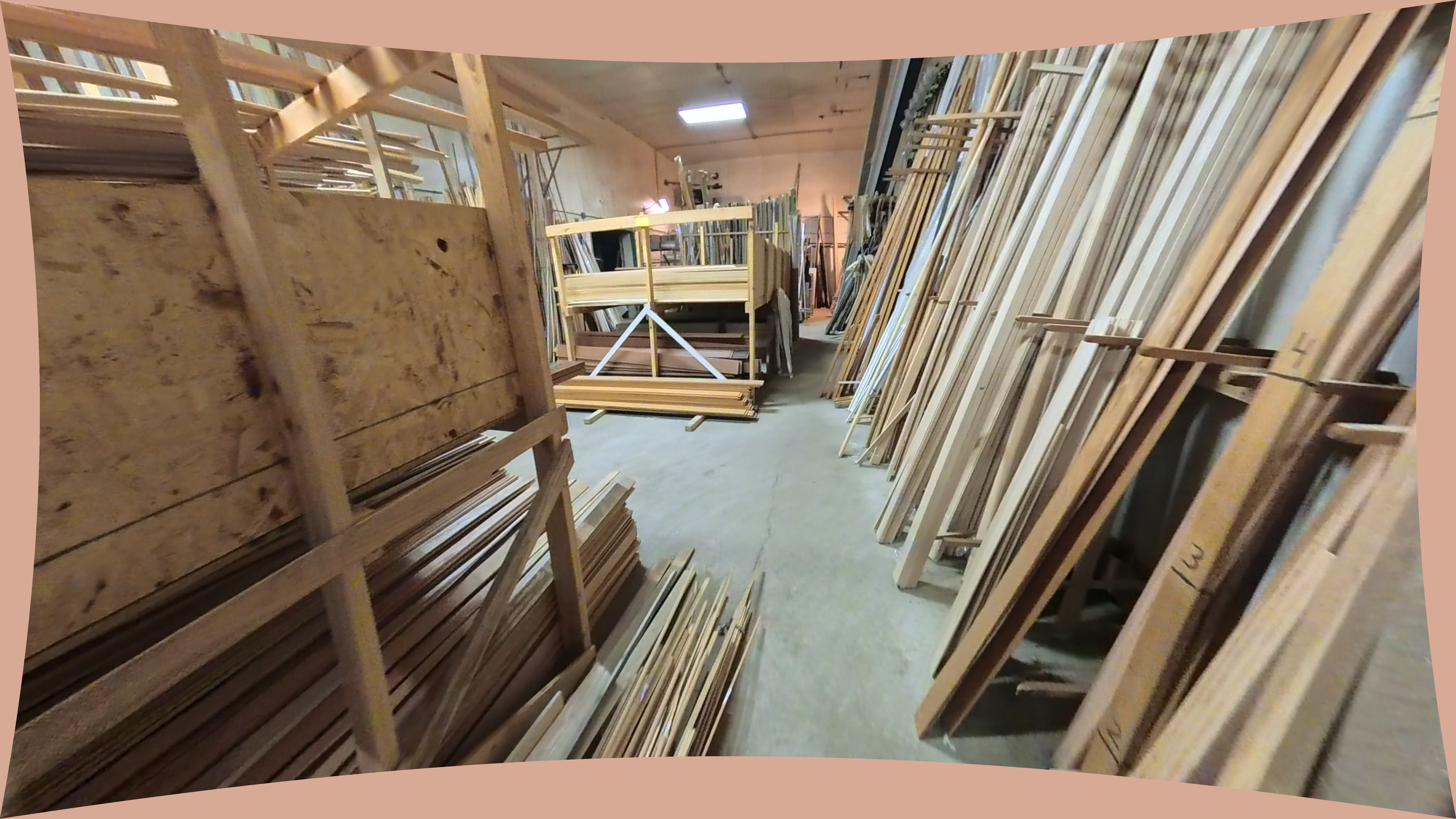 Western Building Products Stacked Lumber And Wood Trim On Central Rack