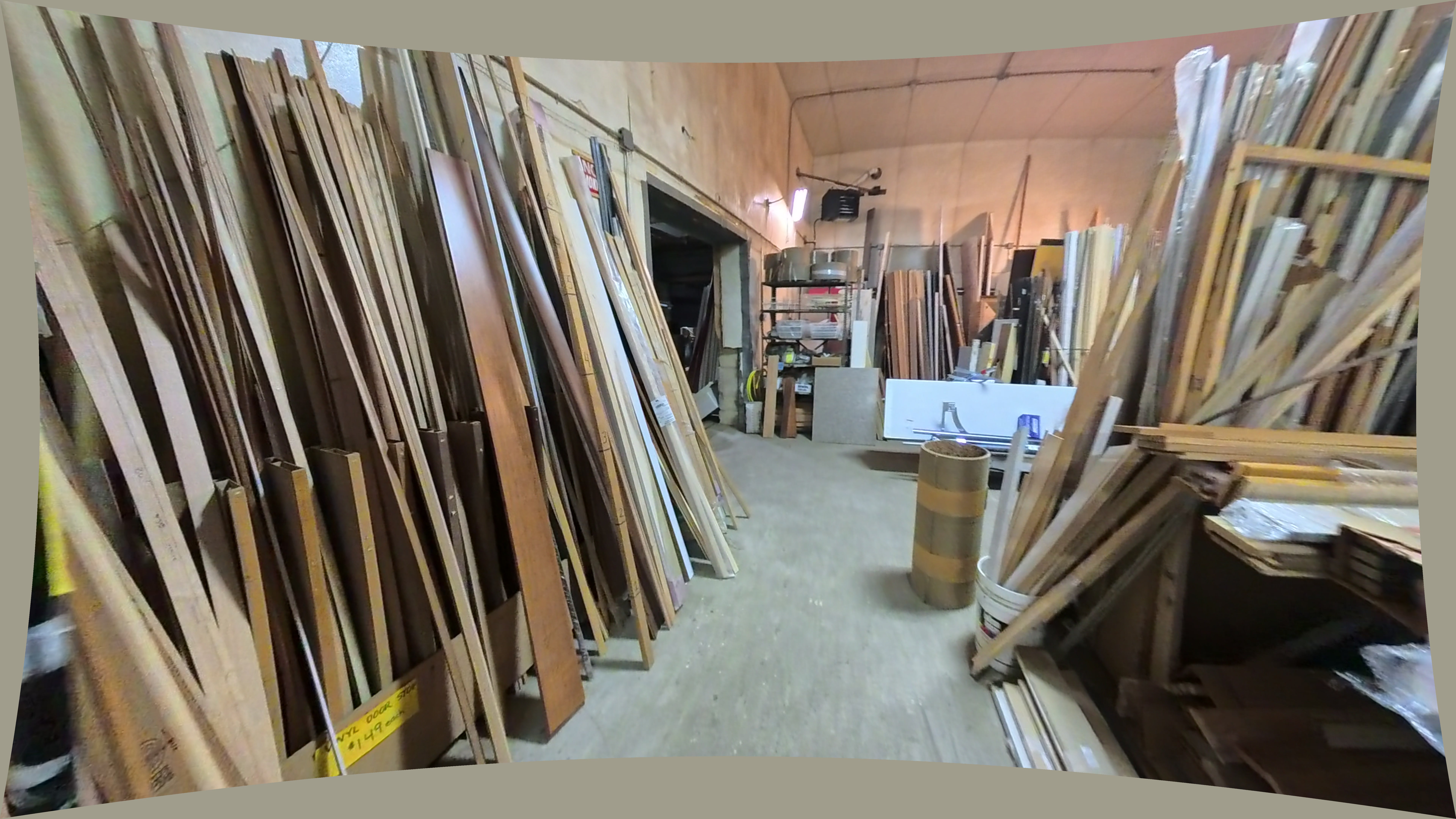 Assorted Wood Trim Pieces In Bucket