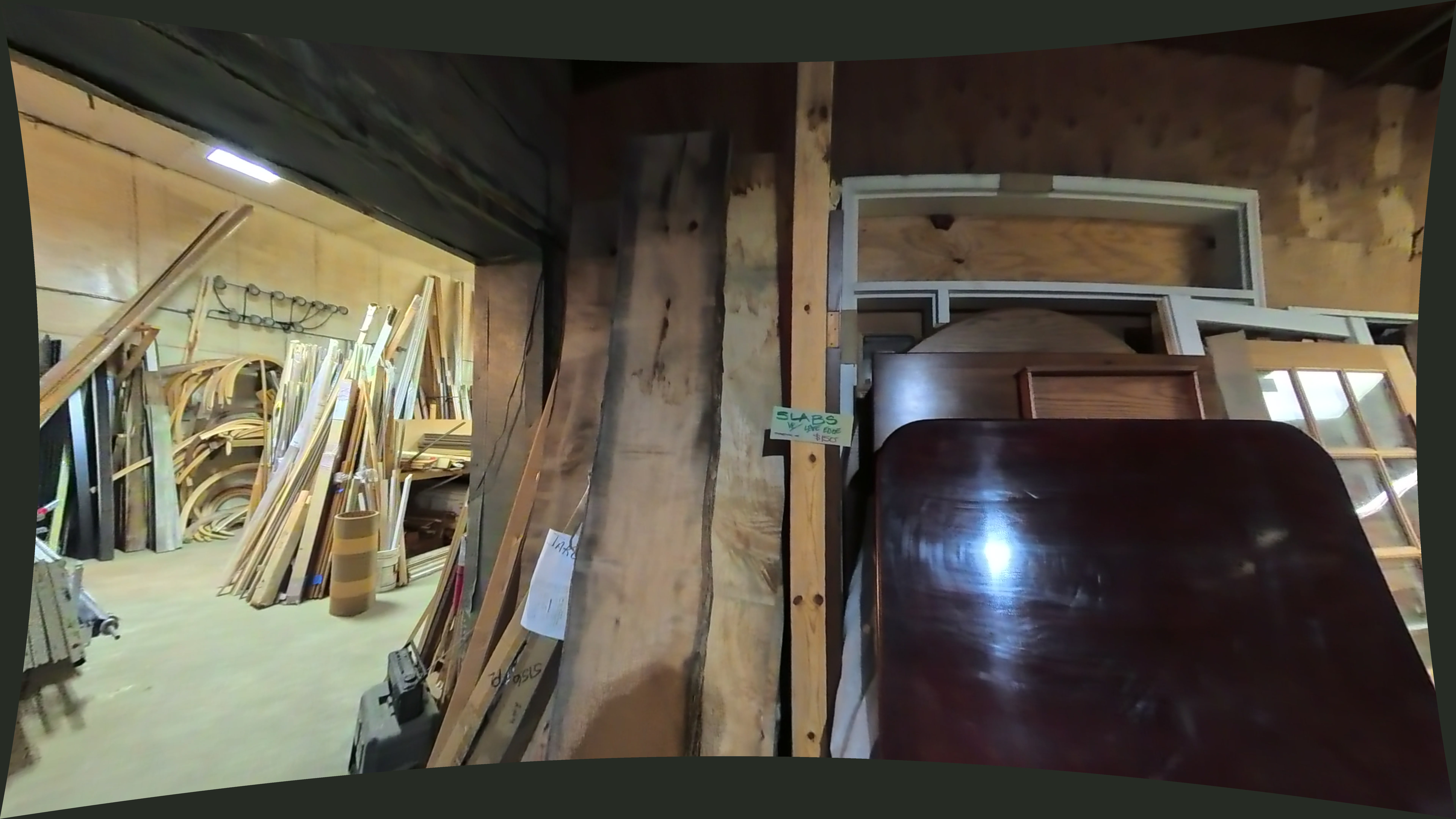 Polished Dark Wood Tabletop Panel