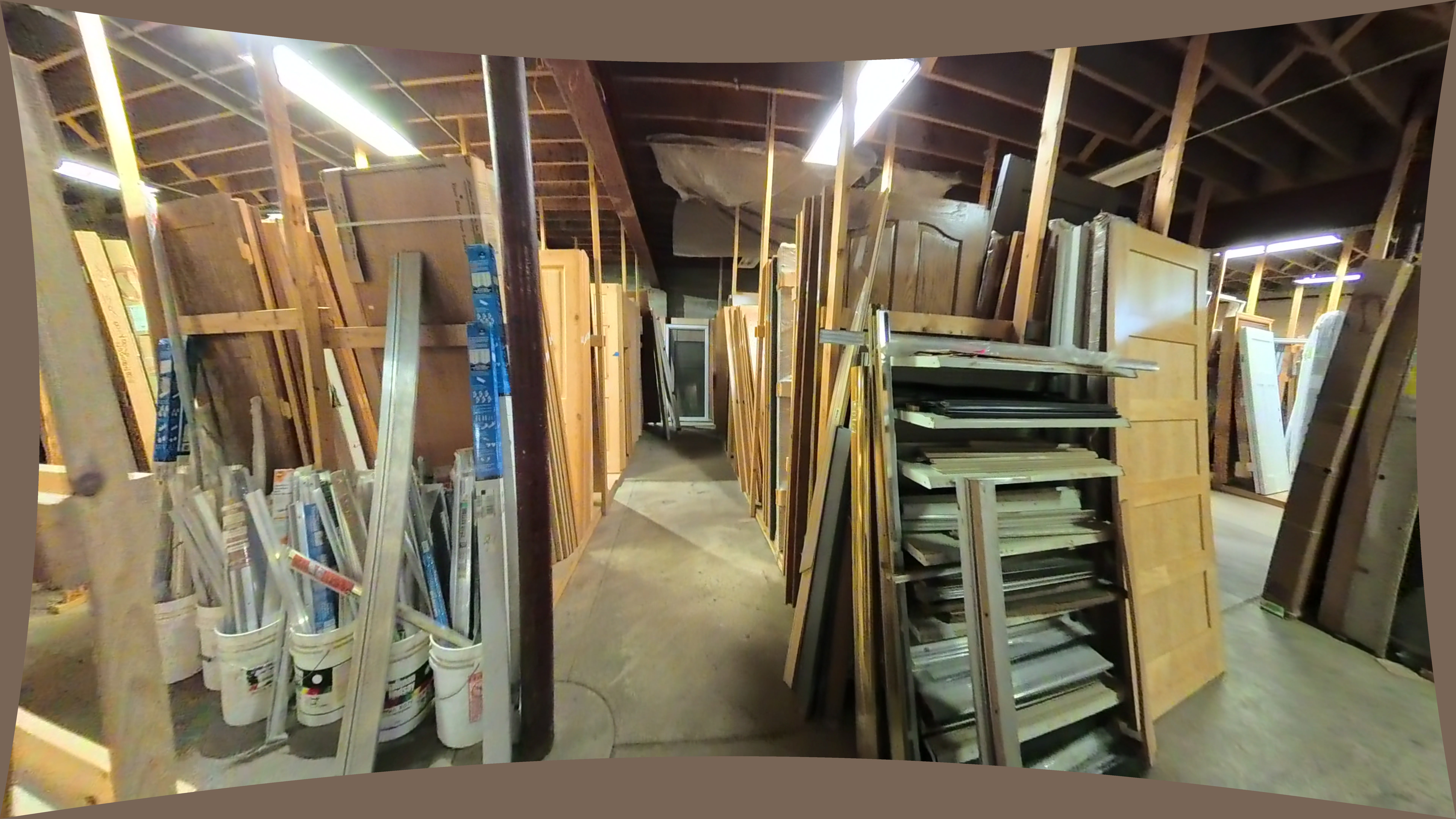 Metal Thresholds And Trim Pieces On Display Rack