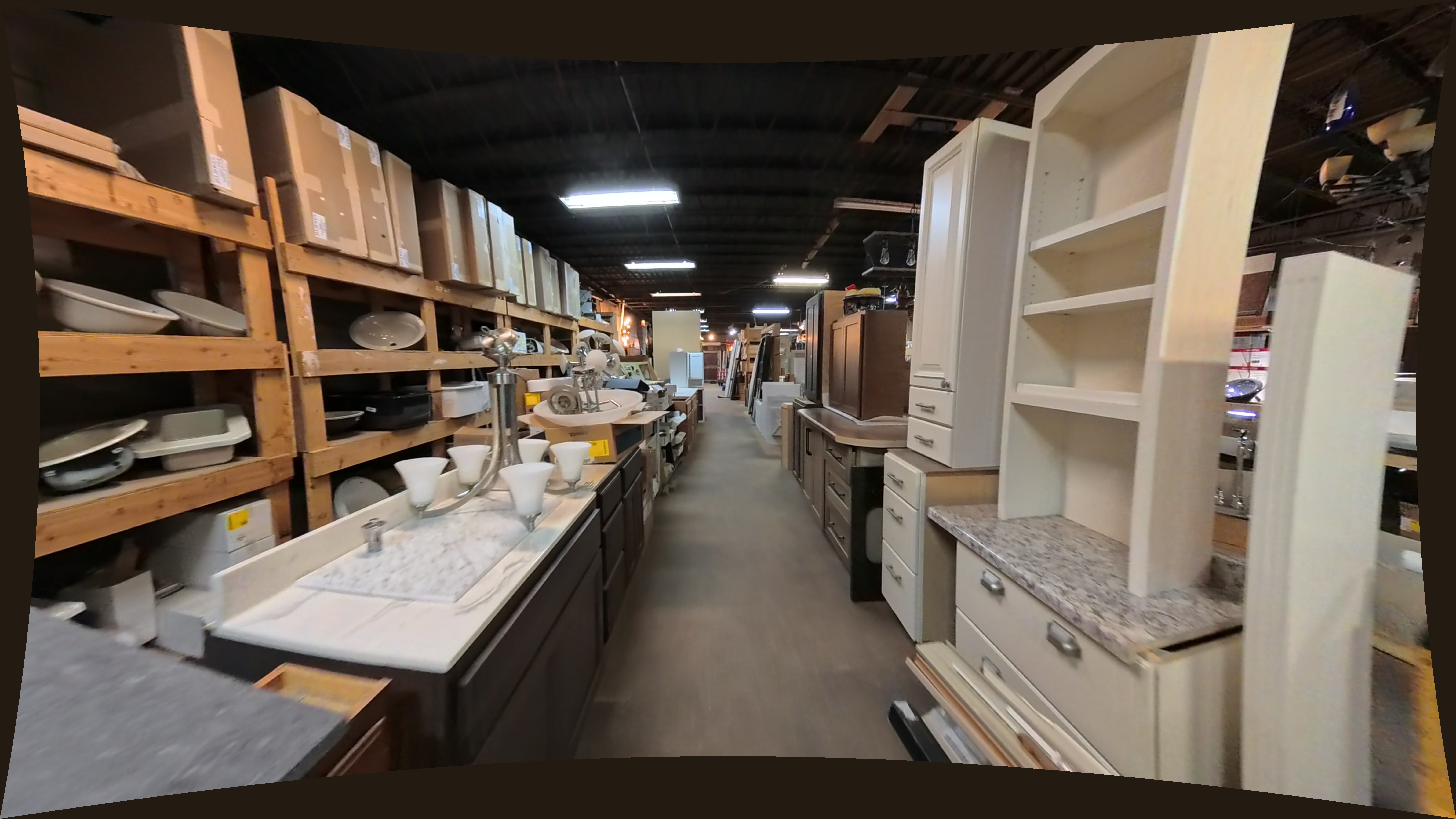 Lomanco Boxed Inventory On Upper Shelving